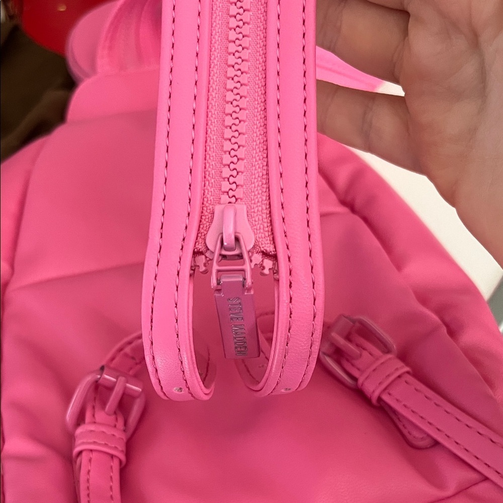 Steve Madden Pink Padded Backpack with Coin Pouch - Picture 13 of 13